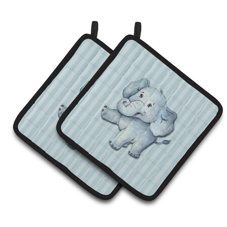 Carolines Treasures Elephant Pair of Pot Holders BB7145PTHD